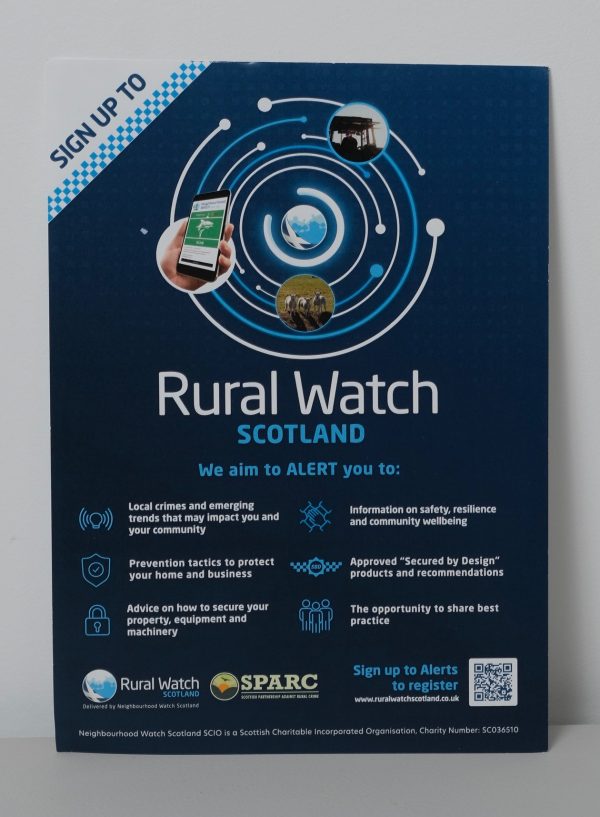 Sign-up to Rural Alert A5 leaflet