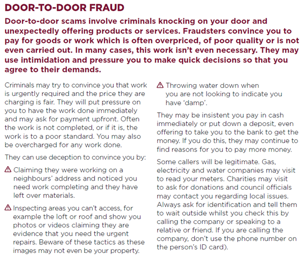 Doorstep Crime Advice