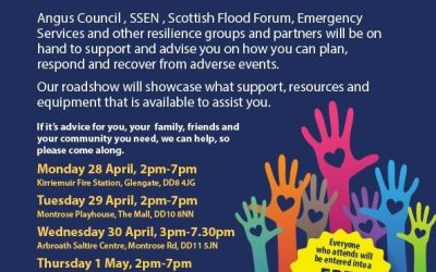 Angus Community Resilience Roadshow – Tuesday 29th April 2pm – 7pm Montrose Playhouse, The Mall DD10 8NN : Tue 29 Apr 14:00