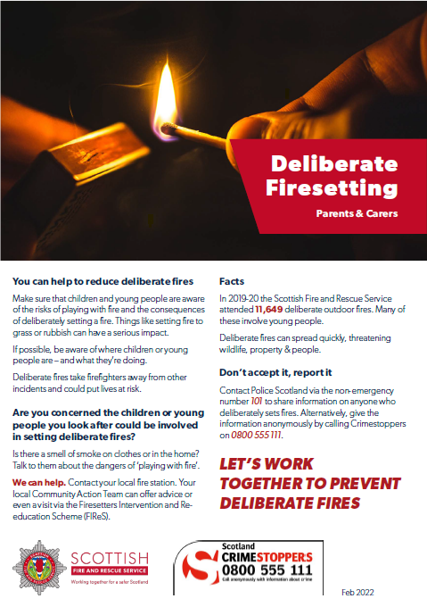 Deliberate Fire Setting – Grass Fires