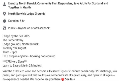CPR Event at North Berwick