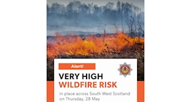 Wildfire Warning South West Scotland 28th May 2026