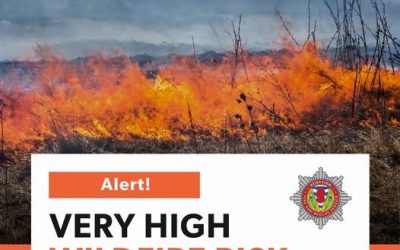Very high wildfire risk forecast across central highlands, southern and eastern Scotland this week and into the weekend.